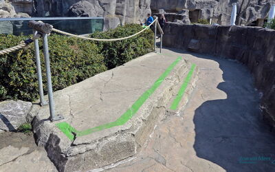 Ansicht einer Stufe, die farblich gekennzeichnet ist